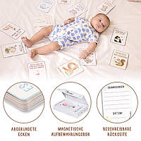 Комплект карточек для фотосессии малыша Мой первый год на немецком языке