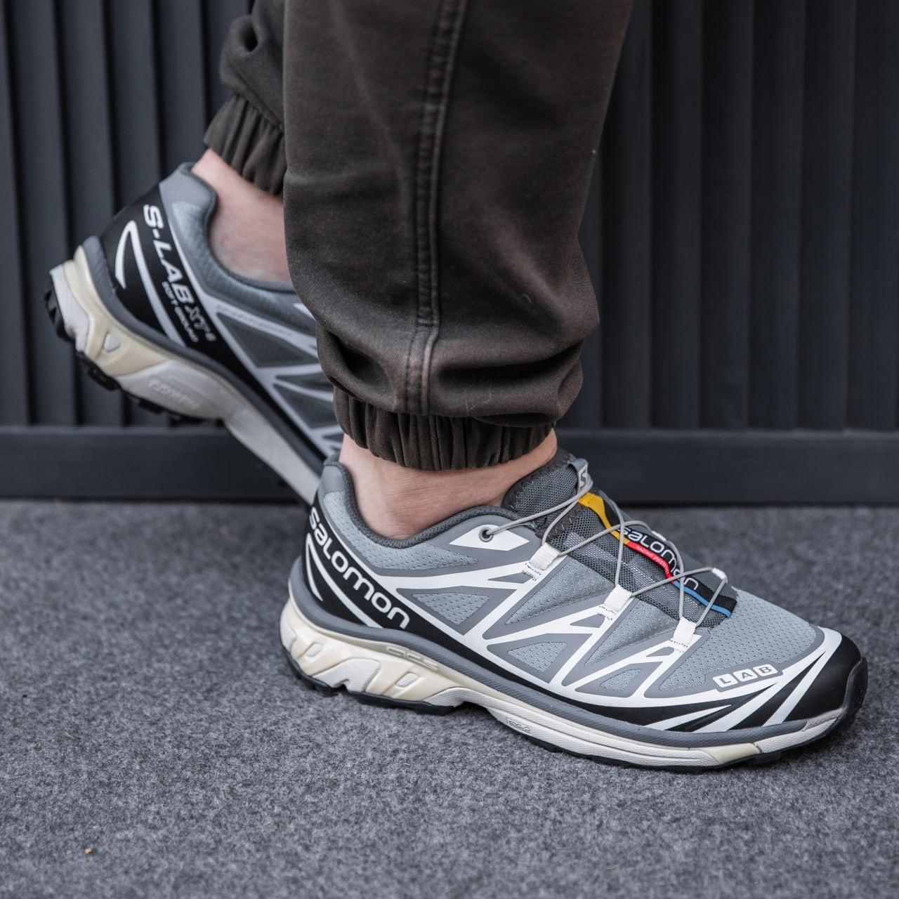 Кросівки чоловічі сірі Salomon XT-6 Adv Grey Black (14738)