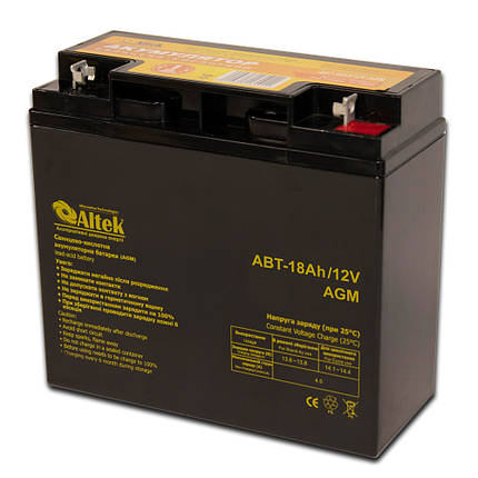 Акумулятор ALTEK ABT 18Аh 12V AGM, фото 1