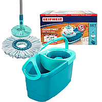 Швабра лентяйка с большим ведром LEIFHEIT Clean Twist Disc Mop Ergo Швабры с отжимом