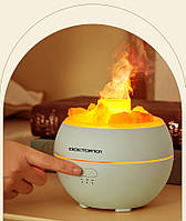 Компактна соляна лампа зі зволожувачем повітря Doctor-101 Half moon з ефектом вогню і теплим підсвічуванням, фото 9