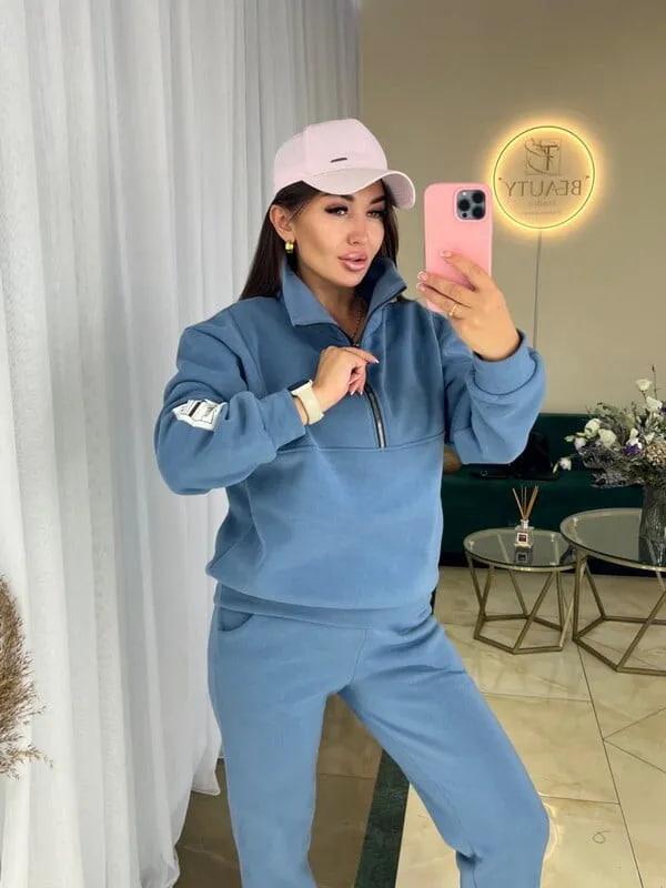 Неймовірний жіночий костюм на флісі, тканина "Трьохнитка" 44, 46, 48, 50, 52 розмір 44