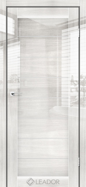 Двері міжкімнатні Leador Glosss Ronda - Глянець Оксфорд (зі склом сатин), фото 1
