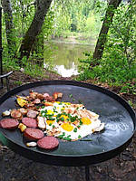 Сковорода туристична з диска борони Сковорода діаметр 50 см Сковорода мангал із диска борони, фото 8