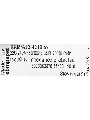 Мотор (двигун) вентилятора конвекції з крильчаткою для духовки Bosch RRM/A32-4218 ax, фото 4