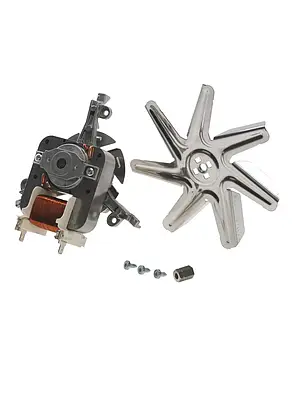 Мотор (двигун) вентилятора конвекції з крильчаткою для духовки Bosch RRM/A32-4218 ax, фото 3