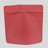 Дой-пак 200х190 ЧЕРВОНИЙ soft touch (250г) + zip-замок дно (36+36)