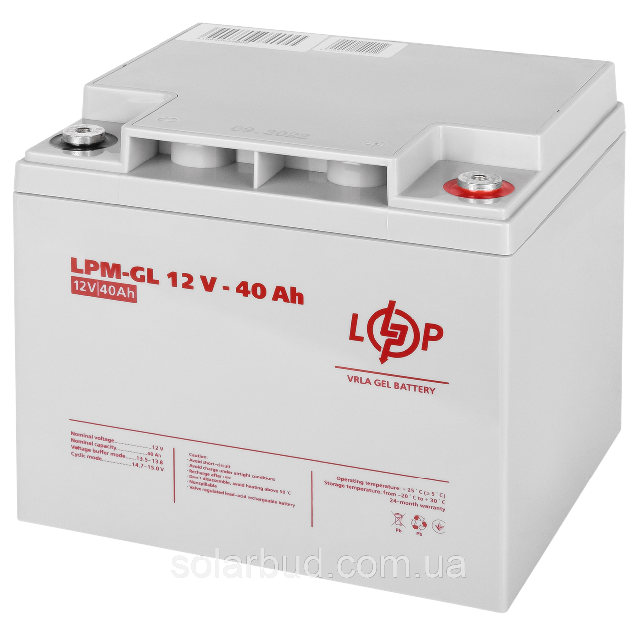 Акумулятор гелевий LPM-GL 12V - 40 Ah, фото 1