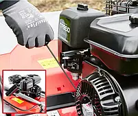 Бензиновий аератор HECHT 5677 2in1 (2 вала в комплекті) двигуна 208см3, 5к.с, 10,17Нм, ширина 40см, травозбірник 45л, фото 5