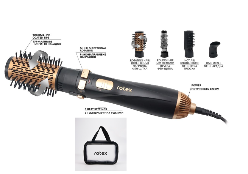 Фен-щітка Rotex RHC490-T AirBrush