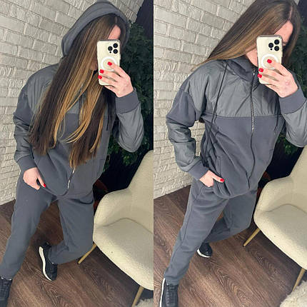 Неймовірний жіночий костюм на флісі, тканина "Трьохнитка" 52, 54 розмір 52, фото 2