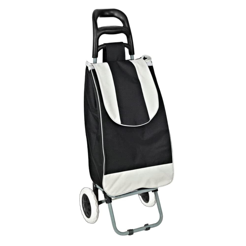 Большая складная хозяйственная сумка на колесиках, тележка трансформер черноая с металлическим каркасом tru - фото 3 - id-p2091313329
