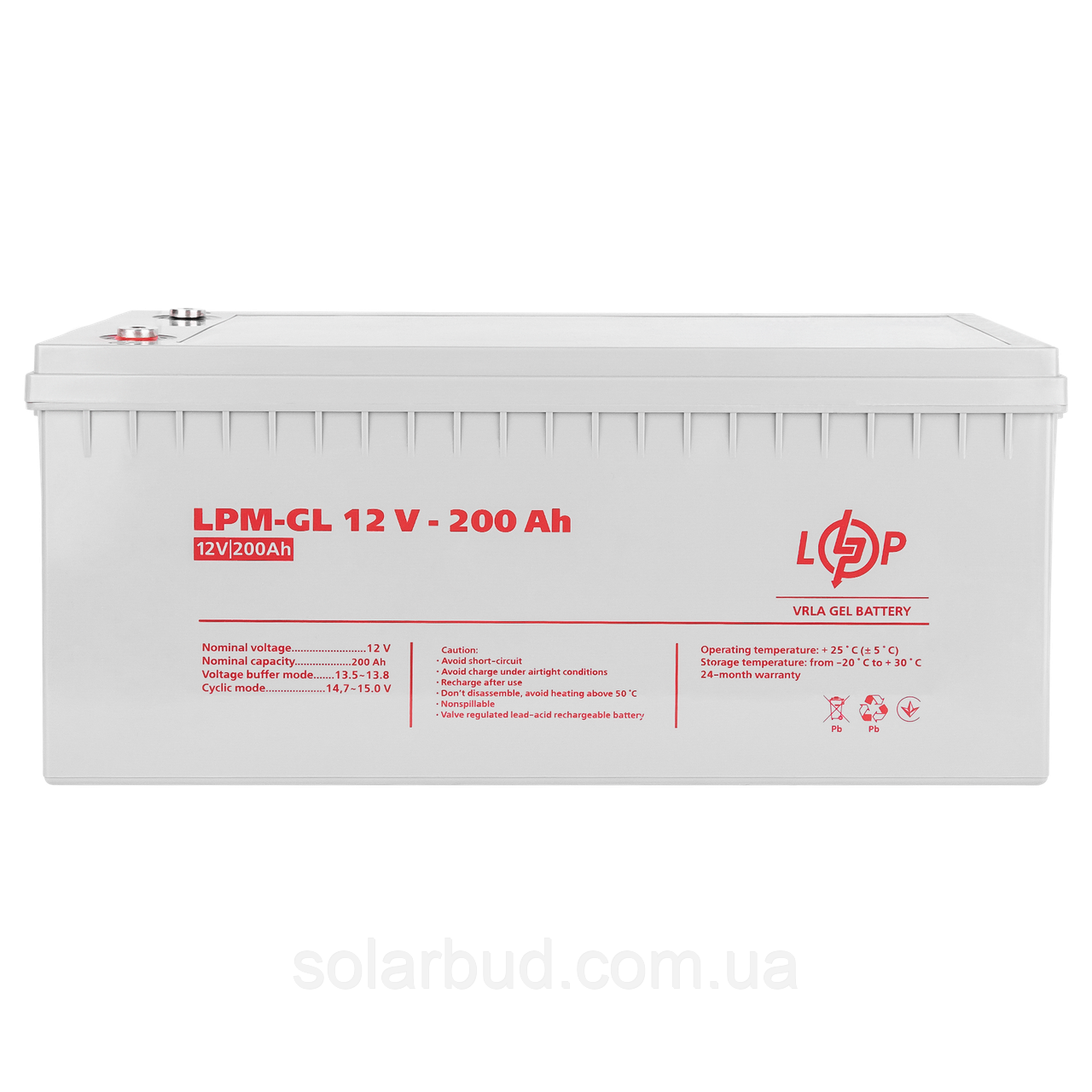 Акумулятор гелевий LPM-GL 12V - 200 Ah, фото 1