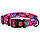 Нашийник для собак BronzeDog Urban Маска нейлоновий з пластиковою пряжкою рожевий M, фото 3