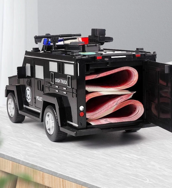 Детский электронный сейф копилка с отпечатком пальца и кодом, игрушка грузовик со звуковыми эффектами tru - фото 2 - id-p2091313404