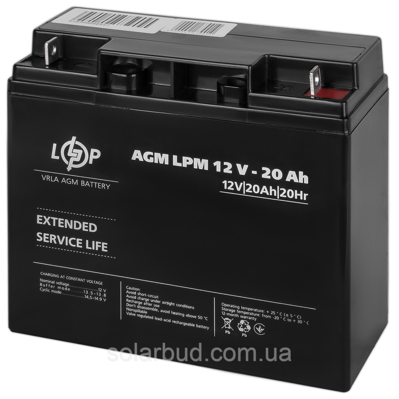 Акумулятор AGM LPM 12V - 20 Ah, фото 1