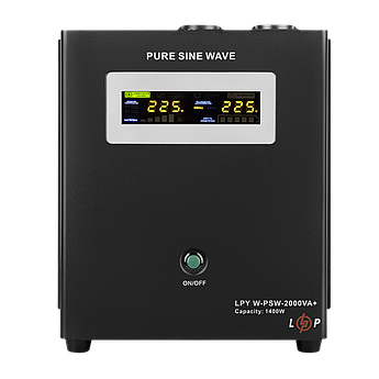 ДБЖ з правильною синусоїдою 24V LPY-W-PSW-2000VA+ (1400Вт)10A/20A