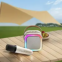 Міні-дитяче караоке бездротовий мікрофон і колонка зі стереоасами та світлодіодною динамічною підсвіткою