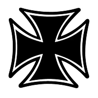 Шеврон немецкий крест черно-белый Вермахт Шевроны на заказ на липучке (AN-12-503-52)