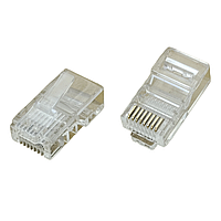 Конектор комп'ютерний 8P8C (RJ-45) "джек", cat.-5E, наскрізні отвори