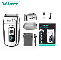 Професійний шейвер VGR Foil Shaver Super Trim Silver (V-332-SL), фото 3