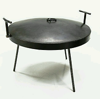 Сковорода діаметр 60 см із кришкою Сковорода мангал із диска борони оригінальний подарунок на день, фото 6