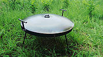Сковорода діаметр 60 см із кришкою Сковорода мангал із диска борони оригінальний подарунок на день, фото 9