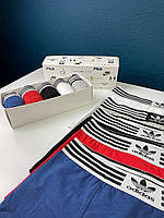 Комплект мужских трусов Adidas 5 шт упакованные в подарочную упаковку цвета как на фото tru