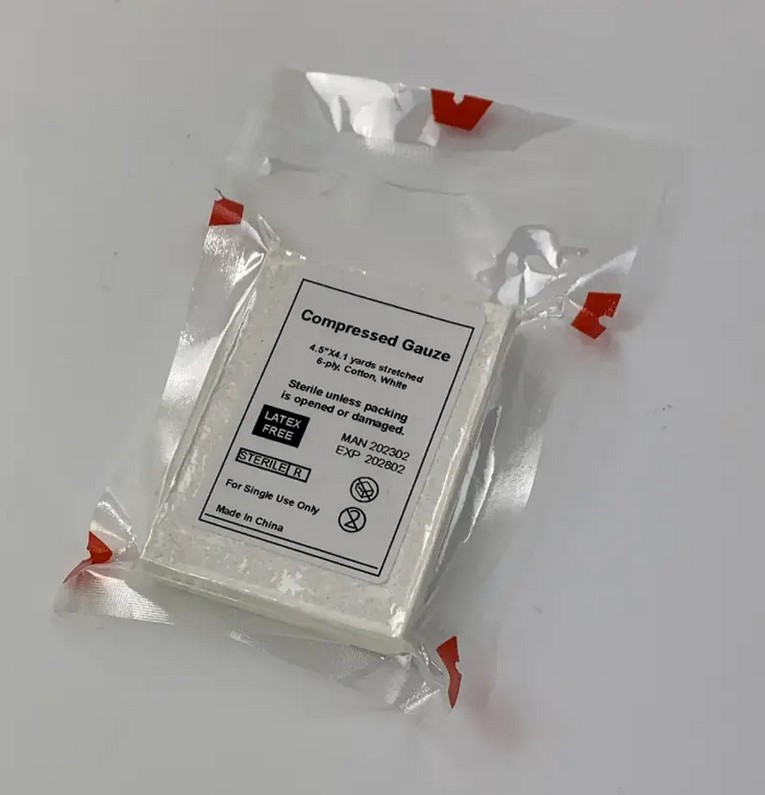 Стерильний бинт для тампонади (Compressed Gauze) Компактний рулон з високоякісної хлопкової марлі, в якому вик