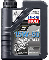 НС-синтетическое моторное масло для 4-тактных мотоциклов Motorbike 4T Street 15W-50, 1л(897078423754)