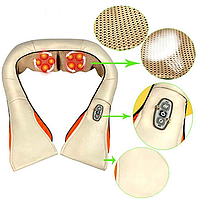 Массажер для шейного отдела Massager of Neck Kneading, ударный массажер с инфракрасным подогревом tru