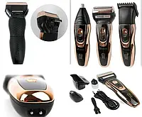 Бритва-триммер аккумуляторная Gemei GM-595 для стрижки волос и бороды, элетробритва для мужчин с насадками tru