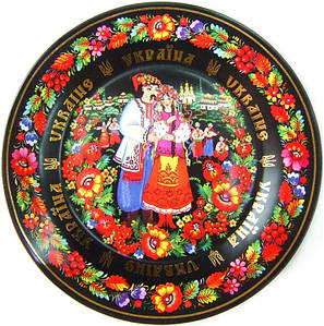 Тарілка декоративна Петриківський розпис (парочка) 21 см Гранд Презент GP-UK-MT-085