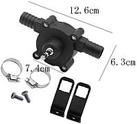 Дрелевой насос для перекачки топлива и воды 20л/мин Rewolt SL015, Насадка насос на дрель для полива