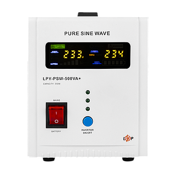 ДБЖ з правильною синусоїдою 12V LPY-PSW-500VA+ (350Вт) 5A/10A