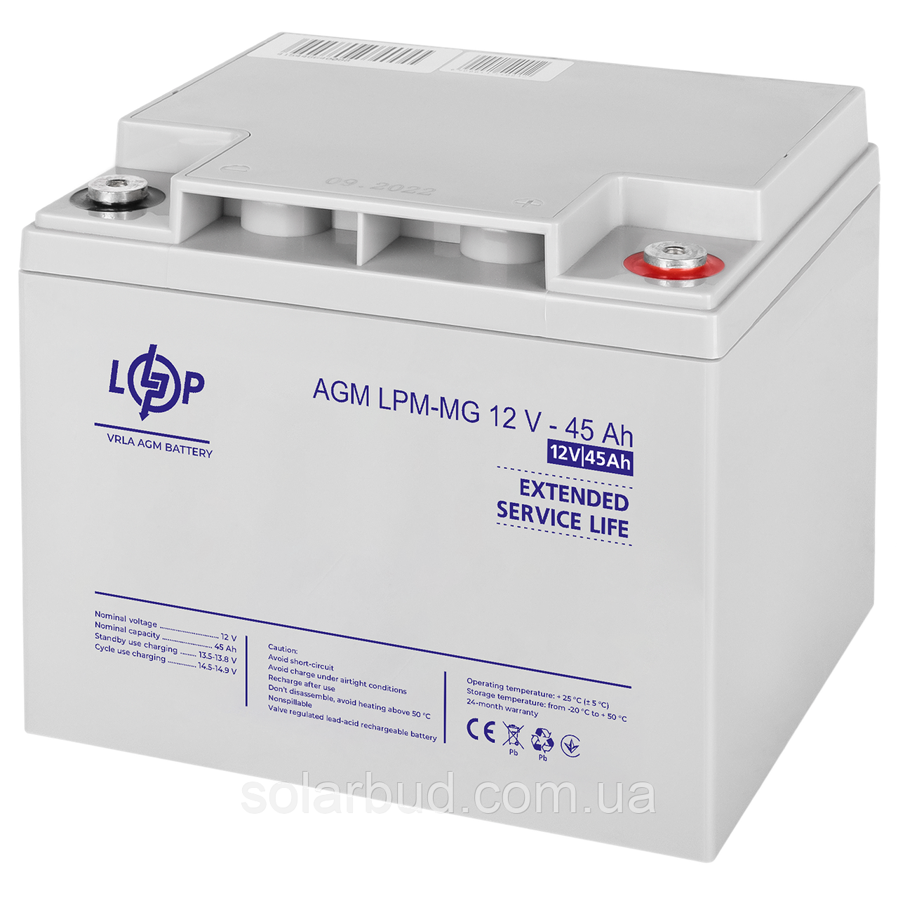 Акумулятор мультигелевий LPM-MG 12V - 45 Ah, фото 1