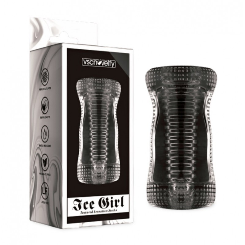 Прозорий мастурбатор для чоловіків Ice Girl Textured Sensation Stroker, фото 1