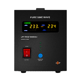 ДБЖ LogicPower LPY-PSW-1000VA+ (700Вт) 10A/20A з правильною синусоїдою 12V