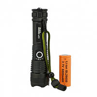Диодный фонарь, ручной фонарик Police X71A-HP50, фонарик с функцией зума металлический Черный tru