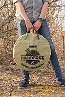 Сковорода мангал із диска борони Сковорода для багаття 40 кришка та чохол у комплекті Тарілка для смаження на багатті, фото 8