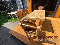 Möbel aus Thermoholz für Pavillons, Saunen, Bäder vom Hersteller Thermowood Production. Video