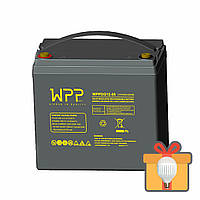 Гелевый аккумулятор 55ah WPPower WPDG12-55 55 ампер 12 вольт для инвертора ибп котла дома акб