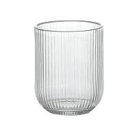 Склянка для напоїв фігурна прозора ребриста з товстого скла набір 6 шт Rainbow