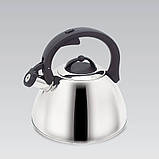 Чайник зі свистком 2.5 л із неіржавкої сталі Maestro MR-1335 Чайник для індукційної плити Чайник газовий, фото 5