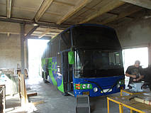 Иготовление и замена лобового стекла на автобус MAN 11.192 в Никополе (Украина) 3