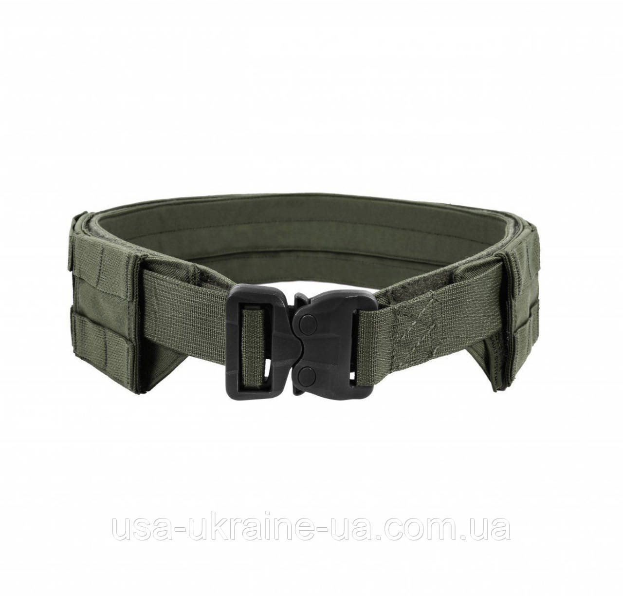 Боевой пояс Warrior Assault Systems Low Profile MOLLE с полимерным ремнем Cobra олива - фото 1 - id-p2091373776