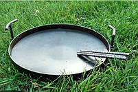 Сковорода для відкритого вогню Велика дискова сковорода 40 см Тарілка для смаження на багатті, фото 5