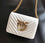 Жіноча сумка Pinko click mini (231112) біла, фото 7