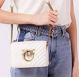 Жіноча сумка Pinko click mini (231112) біла, фото 5