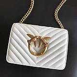 Жіноча сумка Pinko click mini (231112) біла, фото 9